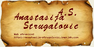 Anastasija Strugalović vizit kartica